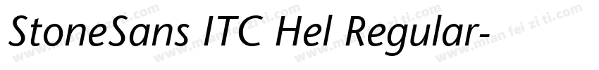 StoneSans ITC Hel Regular字体转换
